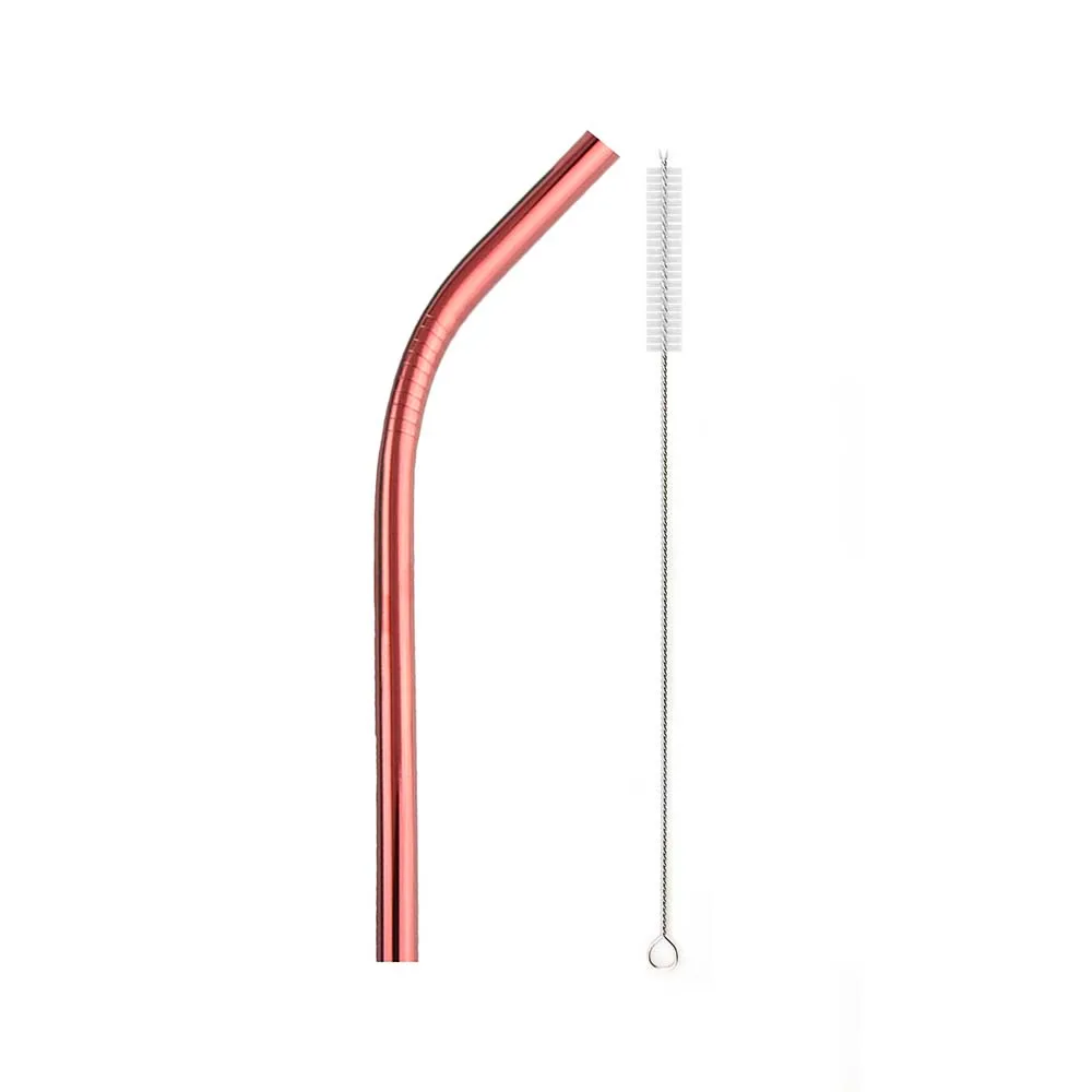 Red 2pcs 215 12mm 5 шт./компл. металлические многоразовые, для питья соломы 304 соломка из нержавеющей стали шириной 12 мм соломенная Экологичная солома с чистящей щеткой соломенная коробка - Цвет: Red 2pcs 215 12mm