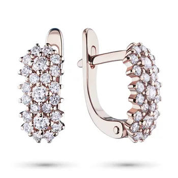 

Earrings made of red gold with diamonds e0201sg10170100