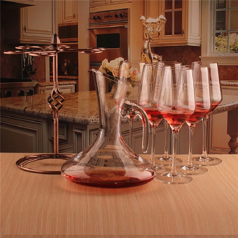 Красное вино бокал набор красное вино бокал хрустальный бокал хайбол стеклянный графин подстаканник винный набор Хрустальная посуда для напитков