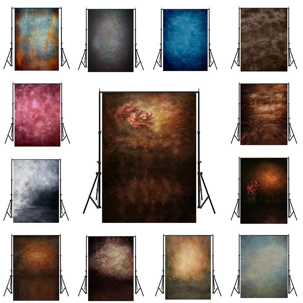 

WHISM 5x7 Feet Home Decoration Painting Vintage Tie-dye Series Theme Photography Background Cloth 21 Styles Optional