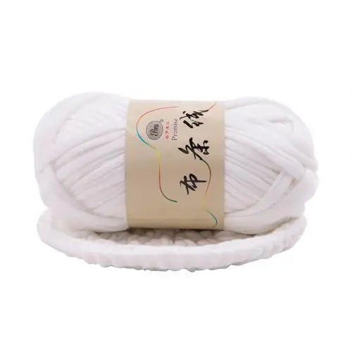 Soft White 1 шт., ручная вязка, тканая нить, одноцветная, не садится, плетеная, сделай сам, ткань для вязания крючком, необычная ткань, пряжа, вязание, мягкая, удобная, вязание крючком - Цвет: Soft White
