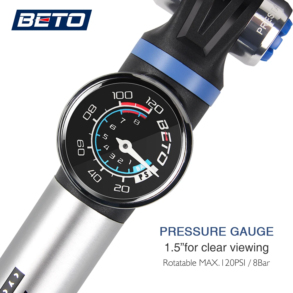 gevaarlijk Creatie Luchtvaartmaatschappijen Beto 2020 Fiets Pomp Met Manometer Fiets Pompen Hand Inflator Luchtpomp  Voor Fiets Band Past Presta Schrader Kleppen draagbare - AliExpress sport &  Entertainment