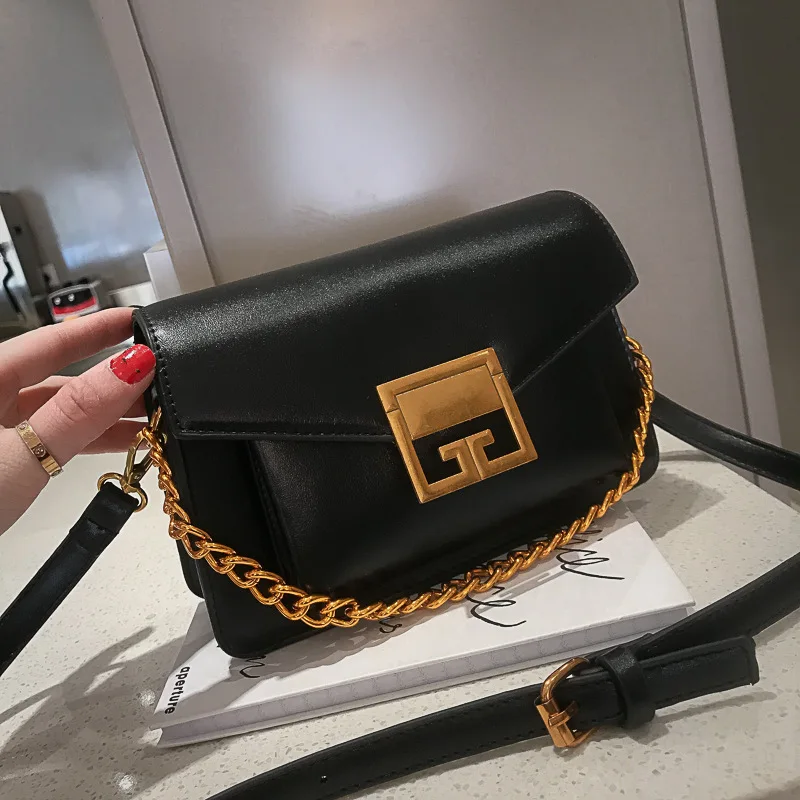 

Best Selling Retro Handbag 2019 New Pu Handbag Shoulder Bag Small Square Bag Solid Color