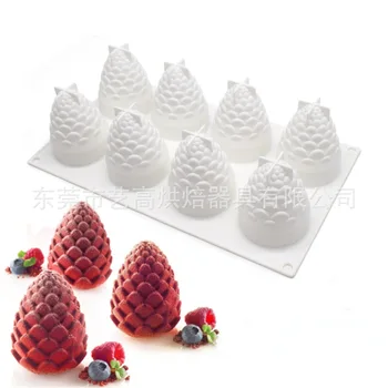 

8 Cavity 3D Christmas Pine Cone Silicone Candle Mold Bees Wax Pinecone Candle Making Mould DIY Handmade Aromatherapy Candles