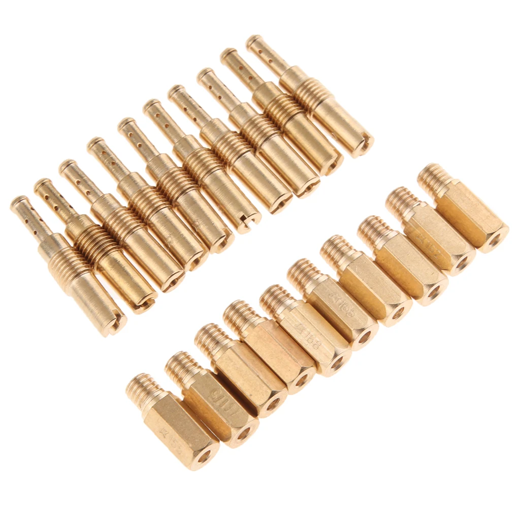 20pcs Carburetor Main/Slow Pilot jet for PWK PE Keihin OKO CVK Carb, Copper