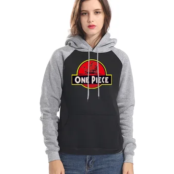 

One Piece Hooded Sweatshirts Women Print Luffy The Pirate King Japanese Anime Raglan Hoodies Winter New Come Outerwear Pullover