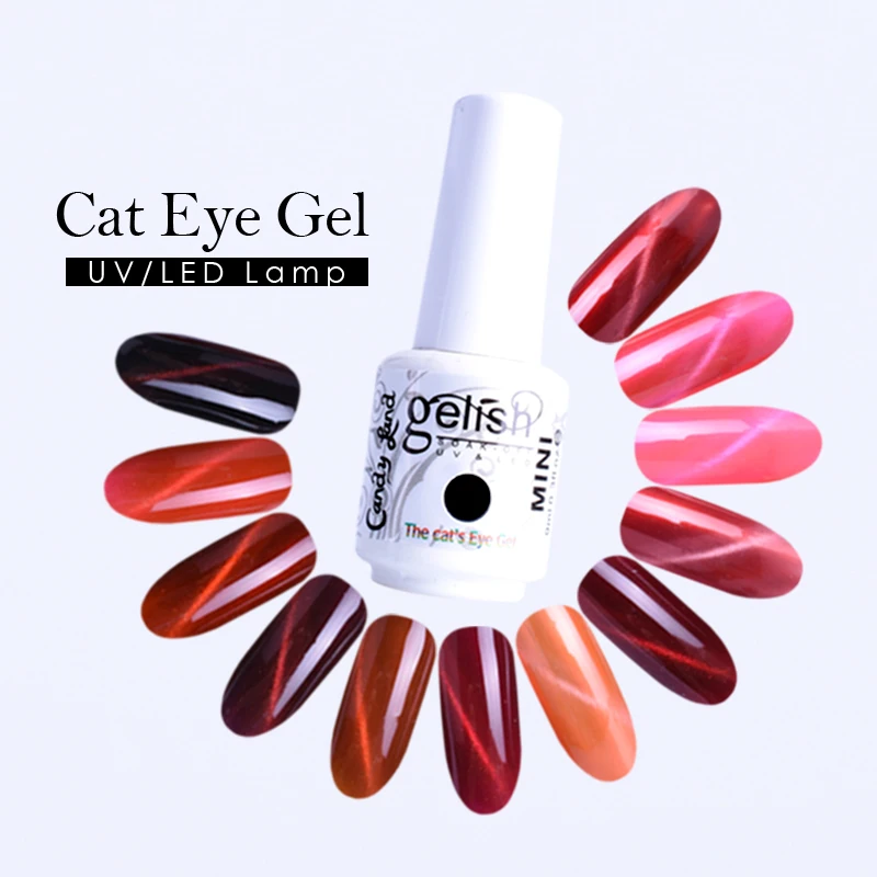 

3D Red Magnet Hybrid Cat Eyes 9ml UV LED Kit New Art Polish Soak Off Lucky Primer Gel Lacquer Acryl Semi Gel Nail Polish