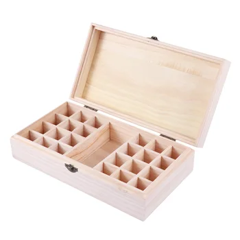 

24+1 Bottle Essential Oil Case Wooden Portable Essential Oil Carry Travel Box Holder Organizer
