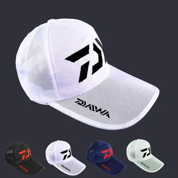 

2020 New Daiwa Summer Male Men Fishing Caps Sunshade Sun Protection Black/Blue Breathable Mesh Cap Outdoor Sports Adjustable Hat