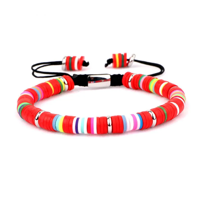 New Design Women Beads Jewelry Bracelet Polymer Clay Beaded Macrame Bracelet For Women - Image 5