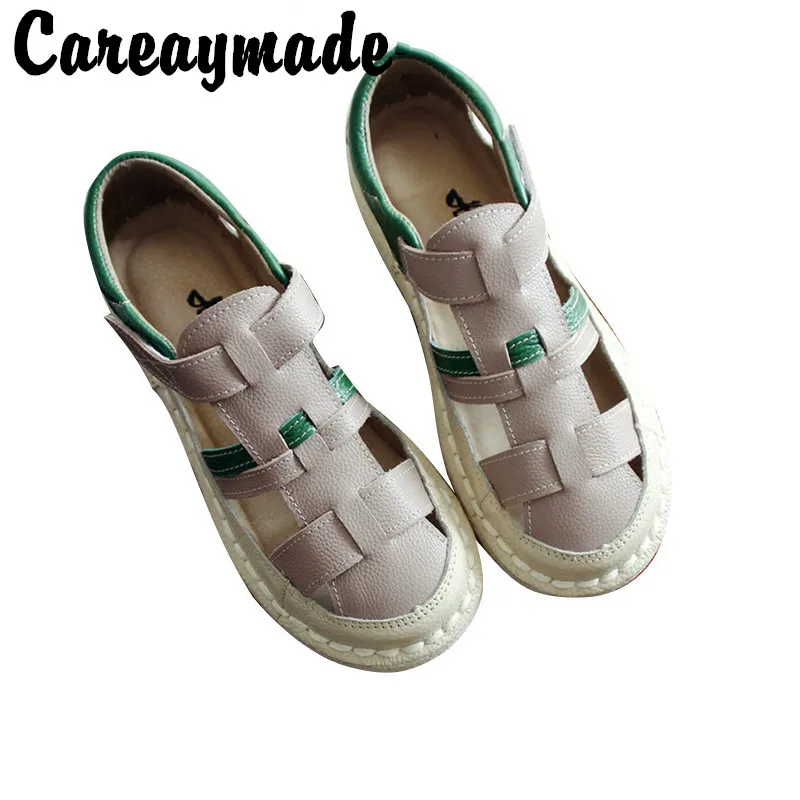 Новинка босоножки ручной работы Careaymade из воловьей кожи антикварные плетеные