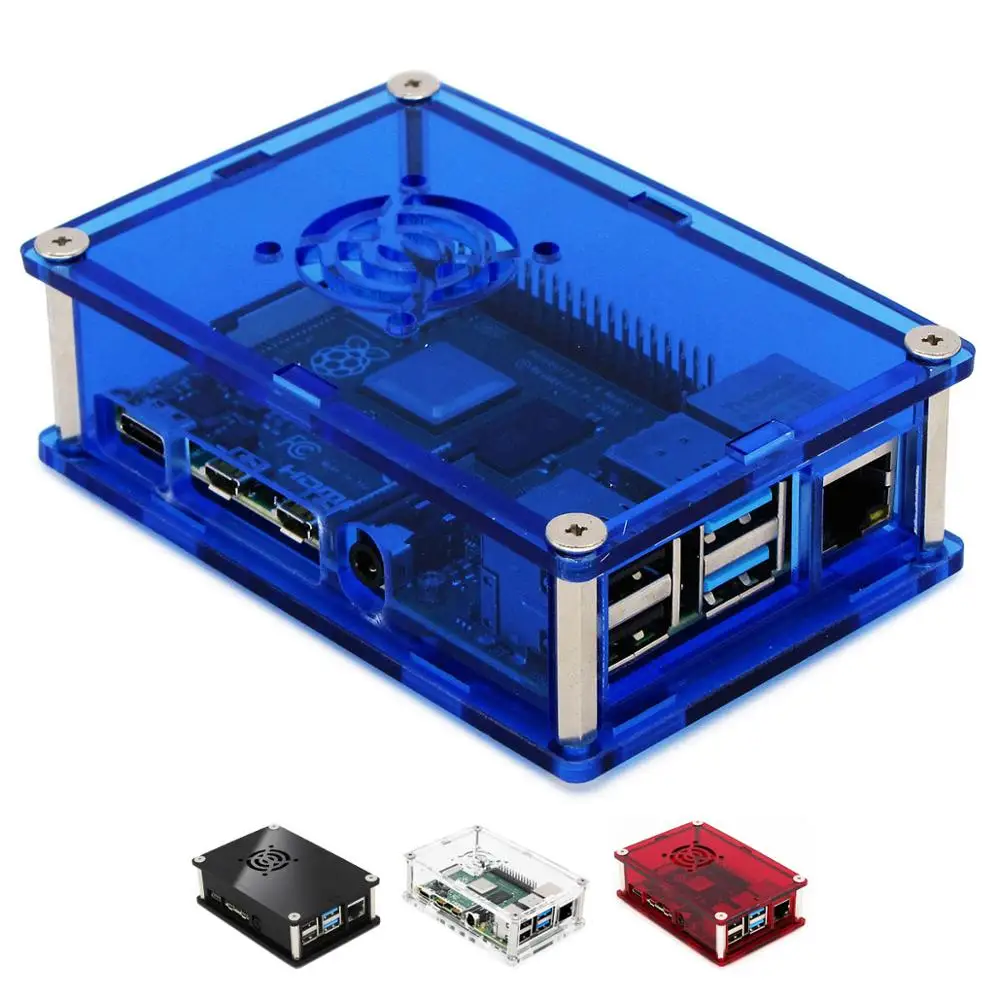 

PMMA acrylic CASE BOX for Raspberry PI 4 Model B 1GB/2GB/4GB plastic enclosure housing shell cover of Raspberry PI 4 B PI4 4B