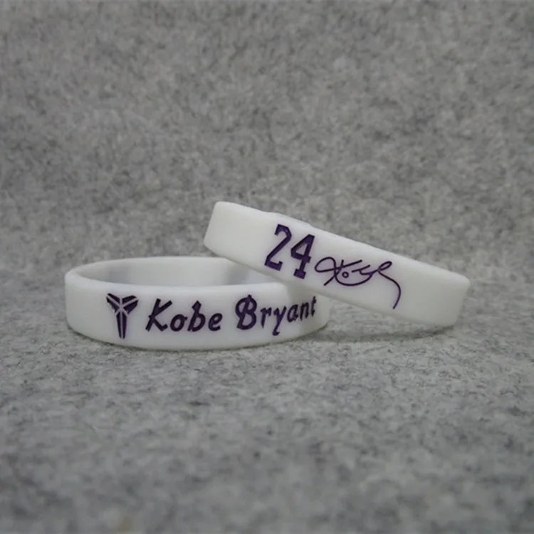 Баскетбольная звезда Kobe Lakers 24 Boss, сигнальный Ночной светильник, браслет из силикагеля, спортивный ремешок на запястье, смешанный цвет, ремешок для часов, шар