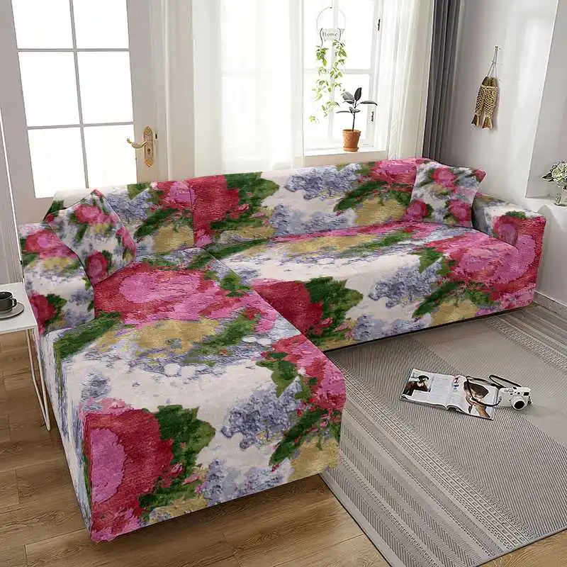 Vintage Flower Printing Elastic Sofa Cover for Living Room All