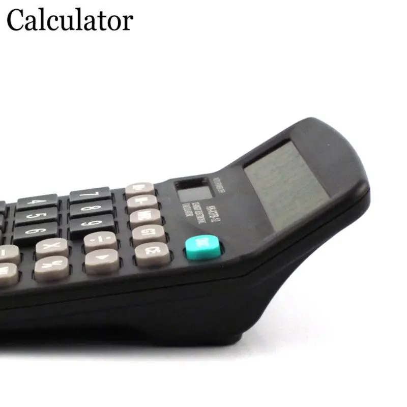 5 Pack Black 12 Digit Dual Power Handheld Desktop Calculator with LCD Display AXYF 2