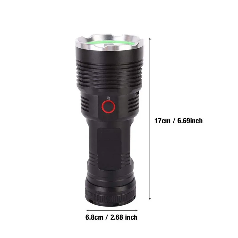 XHP50 Led Flashlight Rechargeable Aluminum Alloy Night Climbing Flashlight Waterproof Lamp USB Charging Lanterna 40AUG709