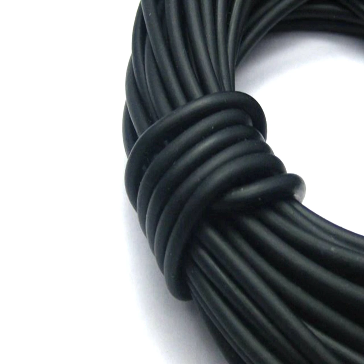 5.5 Yards Black Solid Rubber 3mm Cord Thread String for Necklace Pendants