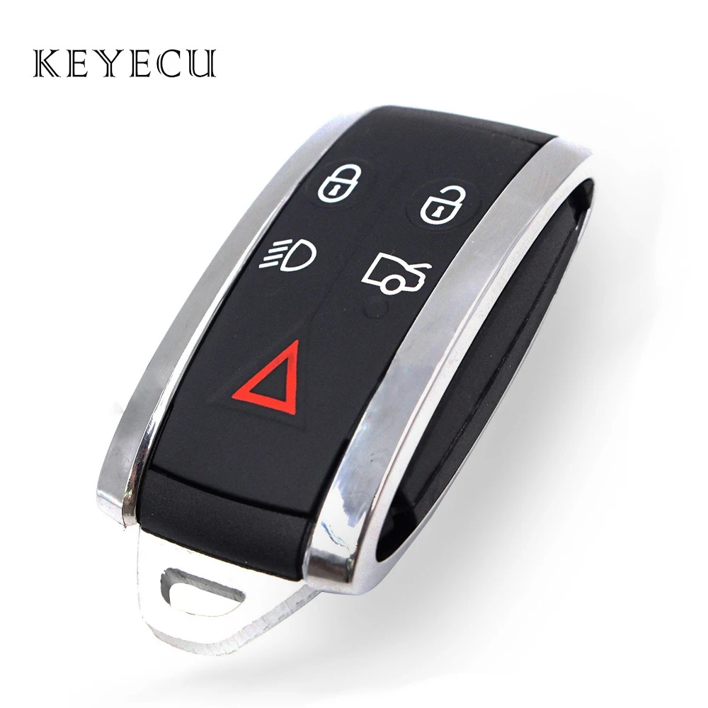 

Keyecu ключа дистанционный смарт ключ-брелок 5 Кнопка 315 МГц/433 МГц для Jaguar XF XFR XK XKR 2009 2010 2011 2012 2013, FCC, аддитивного цветового пространства: KR55WK49244