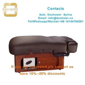 

Doshower spa chair foot spa massage bed with black leather facial bed for thick massage table