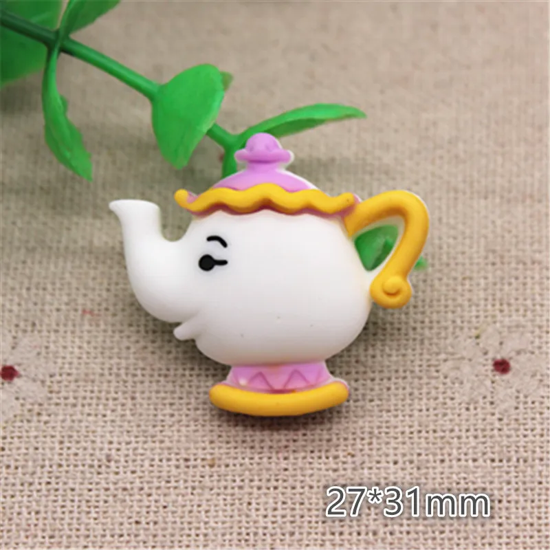 Teapot 10 шт милые полимерные Мультяшные животные плоские с оборота кабошоны миниатюрное Искусство DIY ремесло/заколка для волос украшение - Цвет: Teapot