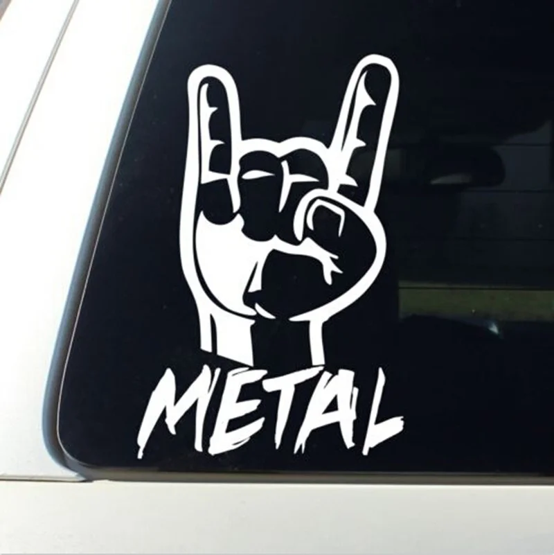 

Cool Car Styling Decals Rock On Metal Sign Vinyl Car Sticker Decoration