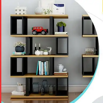 

Simple Bookshelf Bookcase Storage Rack Creative Multi-layer Office Iron