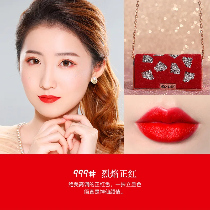 Модная матовая губная помада в Корейском стиле, бархатная губная помада телесного красного цвета, увлажняющая водостойкая косметика для макияжа