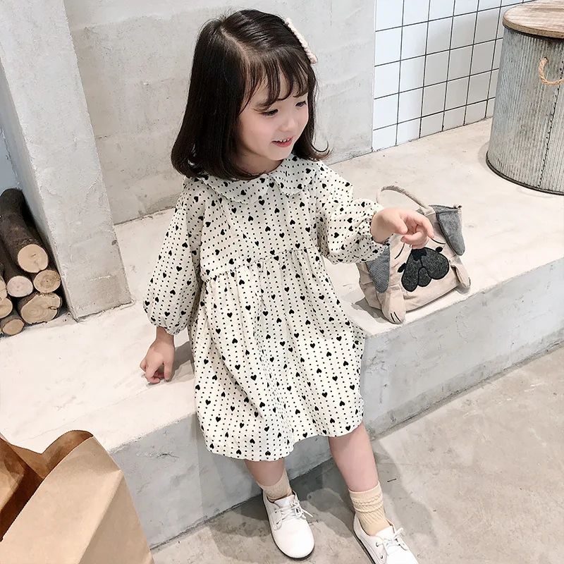 JOYINPARTY/весеннее вельветовое платье модное платье в Корейском стиле с кукольным воротником для маленьких девочек одежда для маленьких