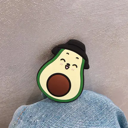 Black avocado 3D Универсальный растягивающийся Кронштейн для мобильного телефона с мультяшной воздушной сумкой расширяющийся держатель для телефона Автомобильный держатель для телефона - Цвет: Black avocado