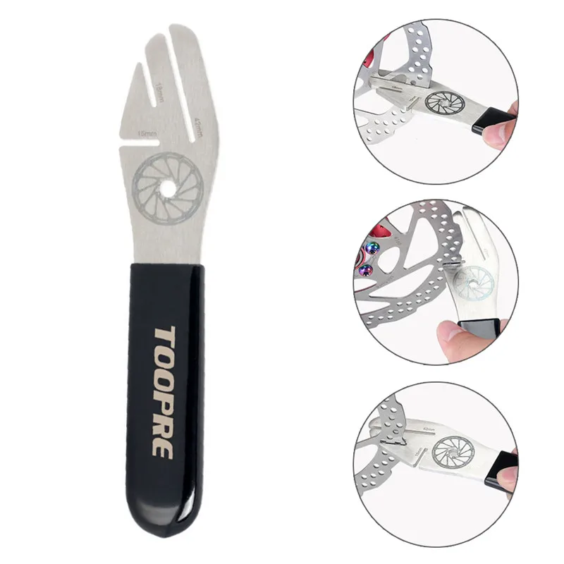 

High Quality Stainless Steel Bicycle Brake Disc Wrench Rotor Truing Repair Tool Anti-slip Rubber Handle Durable