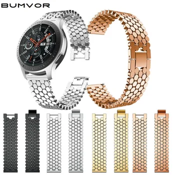 

22mm Rose Gold Loop band for Samsung Gear S3 Classic/S3 Frontier band Stainless Steel Strap For Samsung Galaxy Watch 46mm