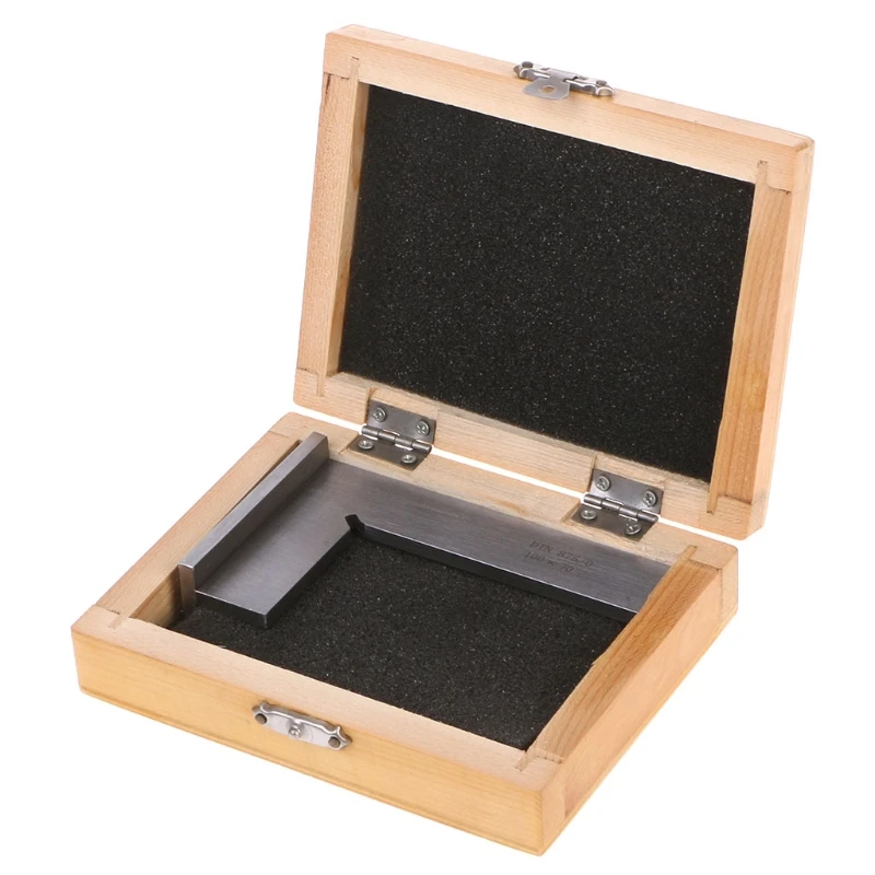 100 70mm Machinist Try Square Din 875 0 Grade 90 Flat Edge Square With Base Protractors Aliexpress