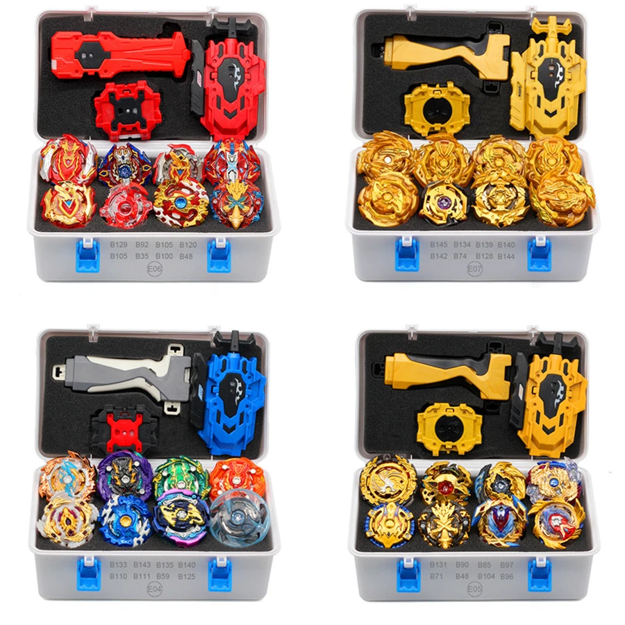 8X Gold Beyblade Bayblade Spielzeug Starter Für Burst Geschenk+Launcher mit Box 