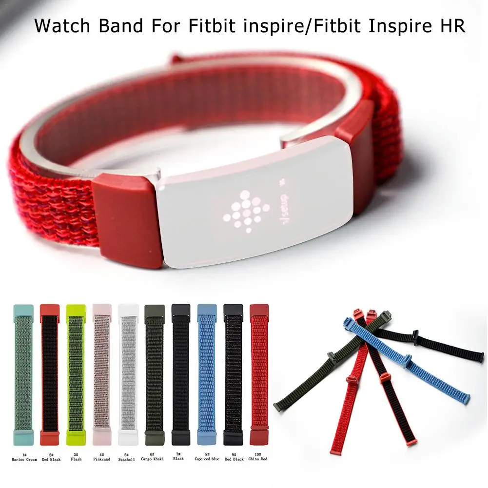 For Fitbit Inspire HR Nylon Hook Loop Watch Band Replacement Wristband