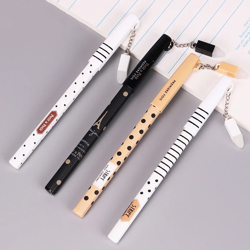 

Cute Kawaii Korean Erasable Gel Ink Pens With Gel Pen Erasers Office School Stationery Writing Supplies for Kids 1PC