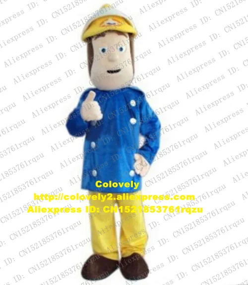 Костюм-талисман Fireman Sam костюм персонажа из мультфильма для взрослых с надписью