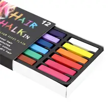 12 шт одноразовые Мел для волос мягкая и не раздражающая Временная Краска для волос Меловые карандаши для волос