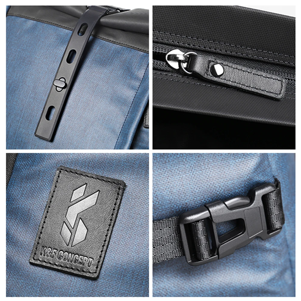 K&F Concept 17.7 inch Camera Backpack Waterproof Photography Bag for DSLR Camera Lens Laptop bag with Rain Cover tripod hold