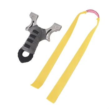 

High Strength Steel Hunting Catapult Hunter Folding Wrist Sling Shot Color Random Professional Rubber Band Traditional Slingshot