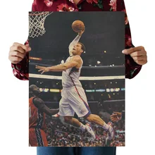 [H017] NBA Nostalgic Retro Kraftpaper Poster Indoor Bar Cafe Decorative Painting Griffin