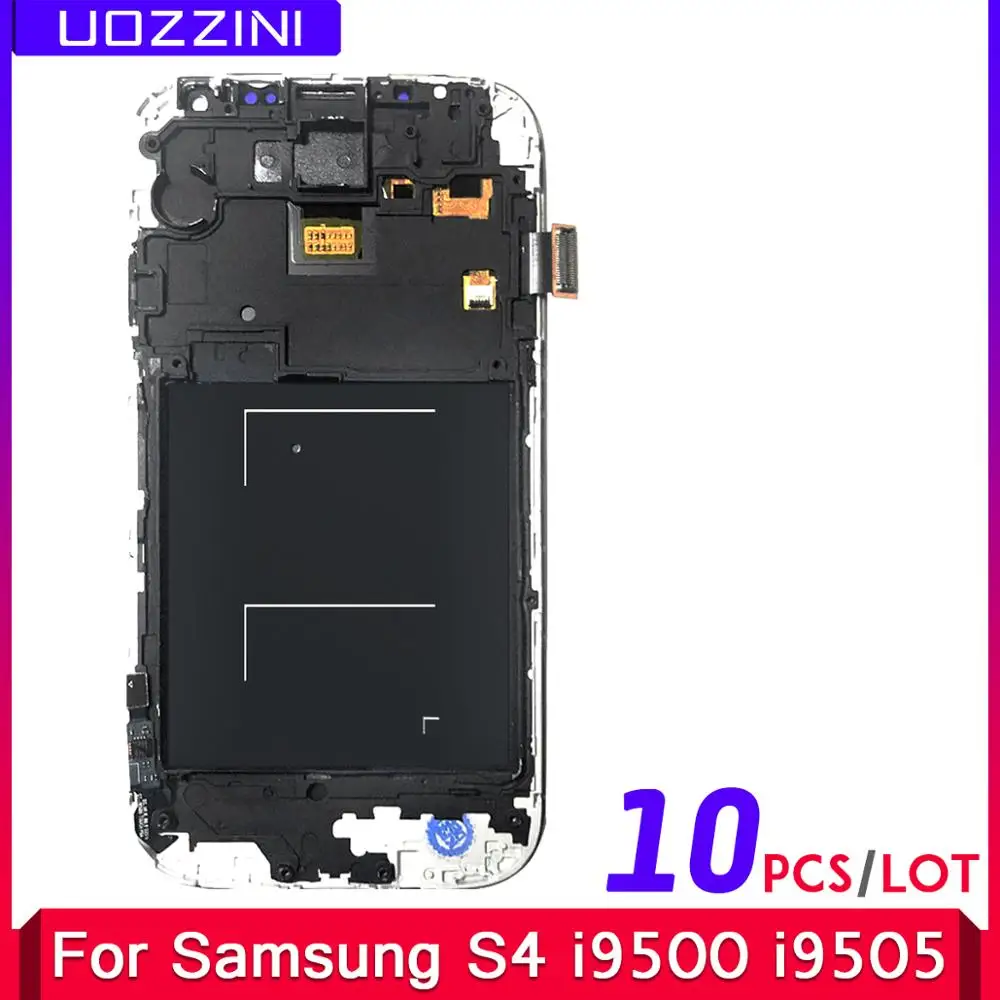 10 шт./партия ЖК дисплей для SAMSUNG Galaxy S4 GT i9505 i9500 i9506 i9515 i337 с рамкой сенсорный экран