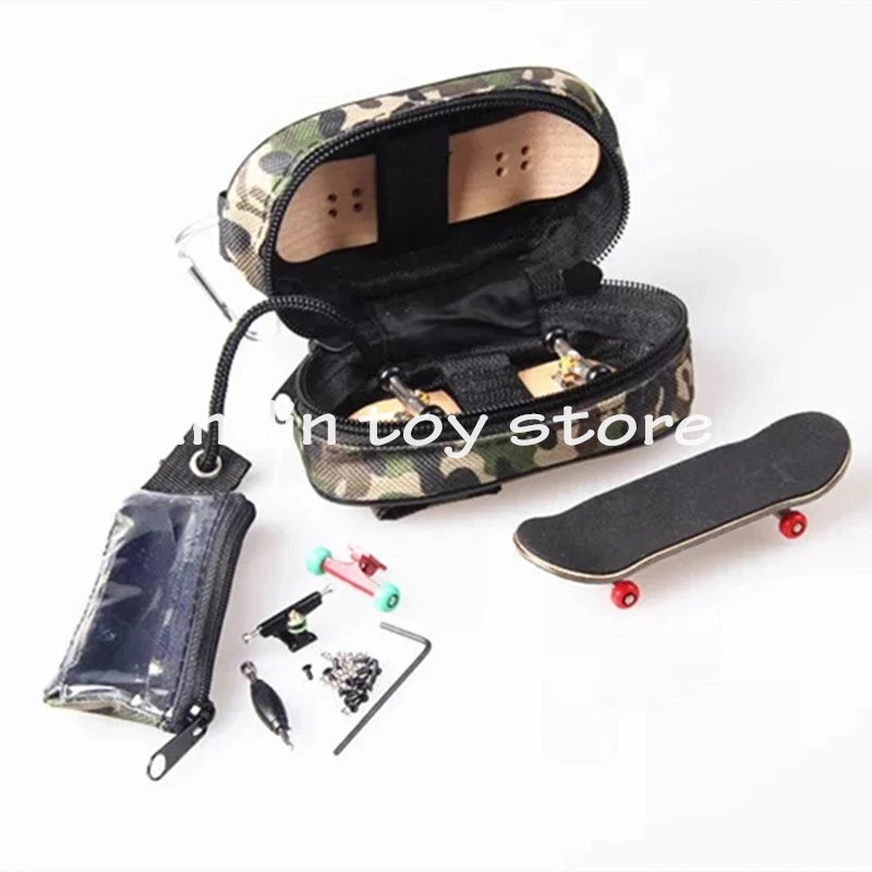 Incredibile Professionale Army Green Black Finger Skateboard Bag Borse Da Tastiera Per Adulti Finger Board Toy Box Parti Della Tastiera