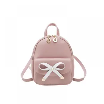 

2019 New ladies shoulder bag Japanese and Korean Solid color Bow multifunctional portable diagonal shoulder female bag