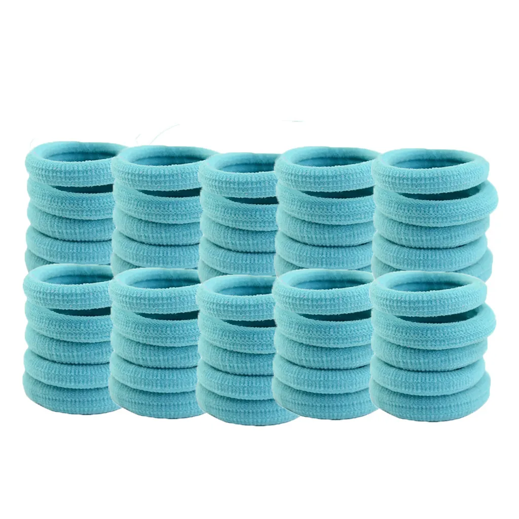 50Pcs Hair Band Ties Rope Ring Elastic Hairband Ponytail Holder for Girls Hair Accessories#YL5