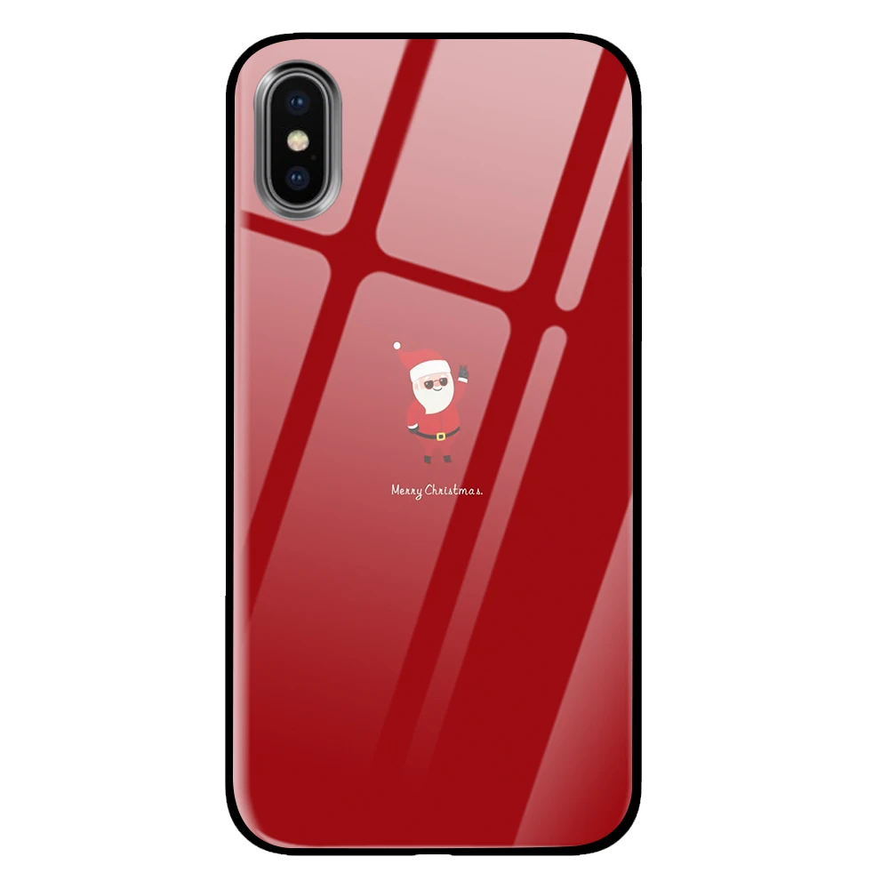 2 Рождественский плакат для iPhone 5 5S 6 6s 7 8 Plus X XS XR 11 Pro макс. закаленное стекло чехлы - Цвет: 2