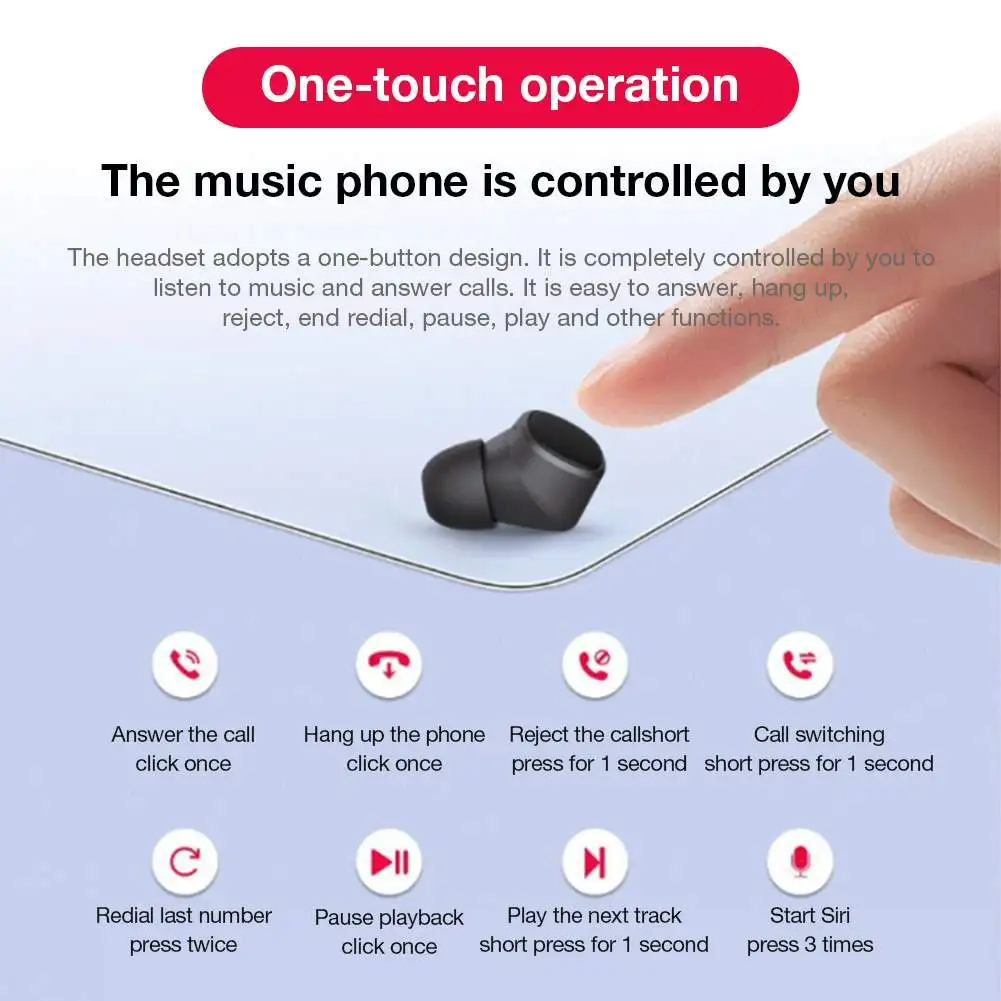 T1 TWS Мини bluetooth 5,0 Наушники Hi-Fi стерео тяжелый бас шумоподавление IPX6 водонепроницаемая Спортивная Двусторонняя гарнитура с микрофоном