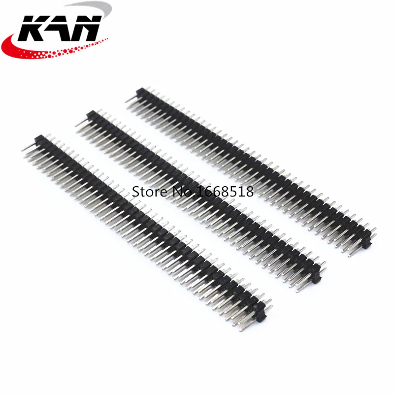 100PCS-2X40-PIN-Double-row-MALE-2-54MM-PITCH-PIN-Header-connector-Strip ...
