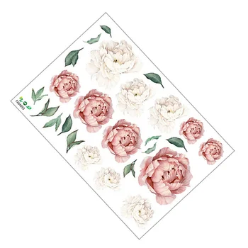 

Peony Pattern Wall Paper Self-Adhesive Wall Painting Creative Wall Sticker Dark Pink (FX64094)