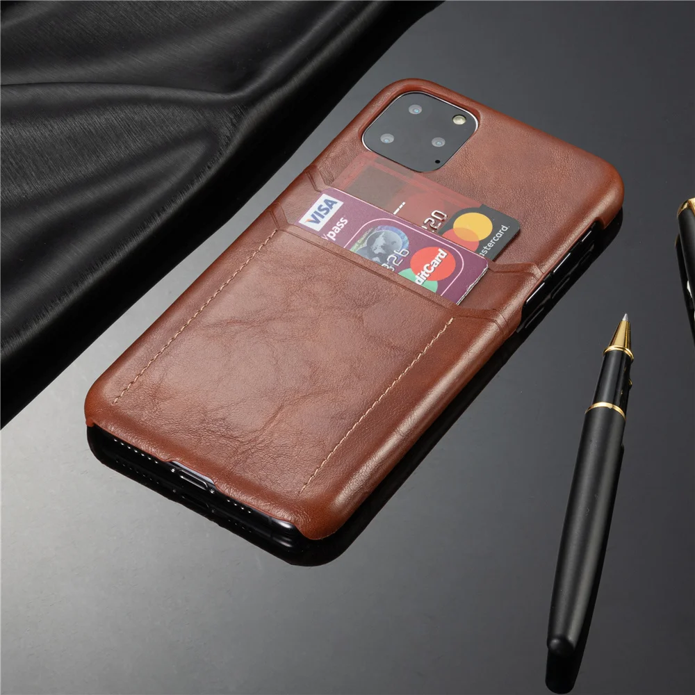 

For IPhone 11 Pro Max 2019 Card Holder Case for Iphone 11 Pro Max Luxury Leather Wallet Shockproof Slim Back Cover Phone Coque