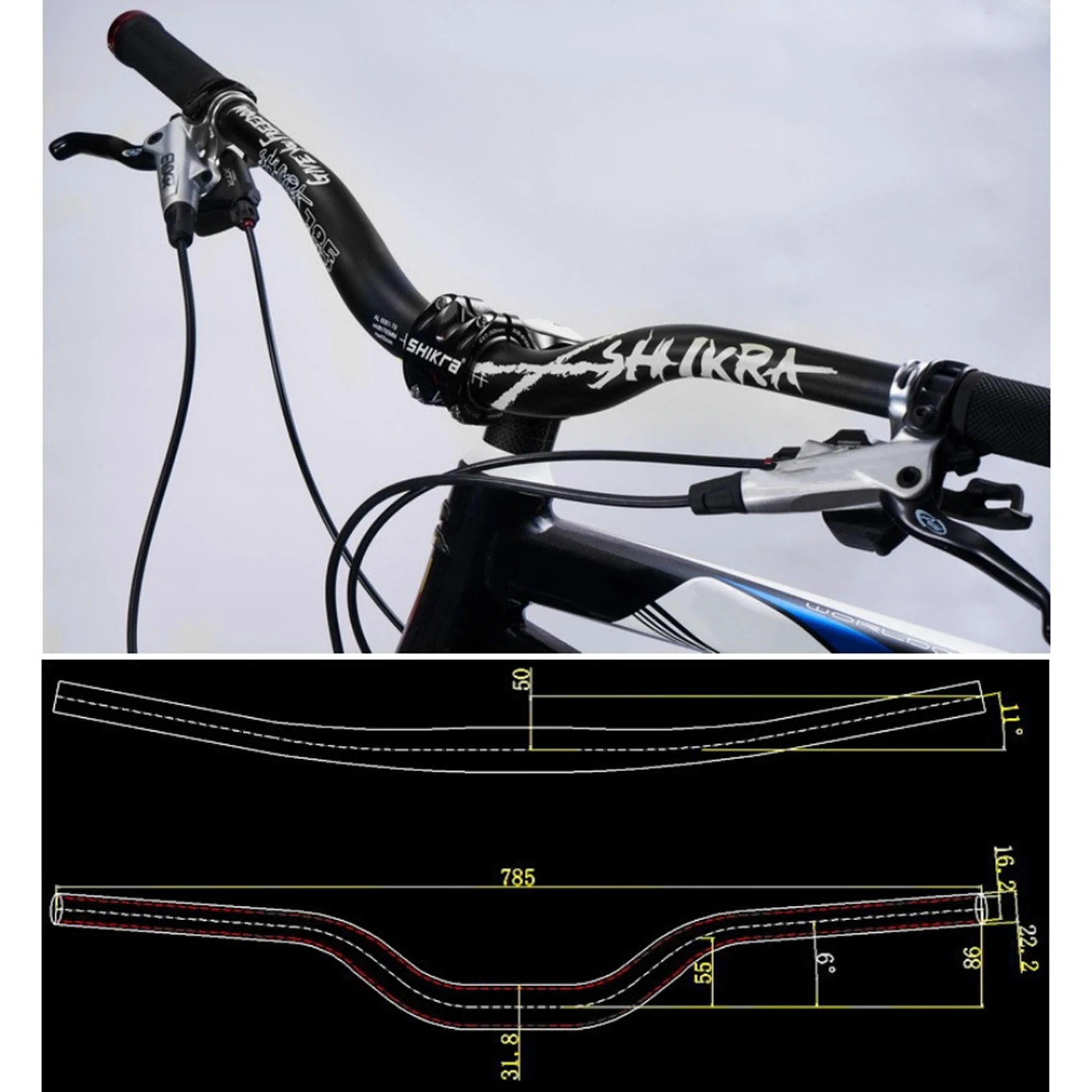 MTB Riser Bars with Scale Line Swallow 
